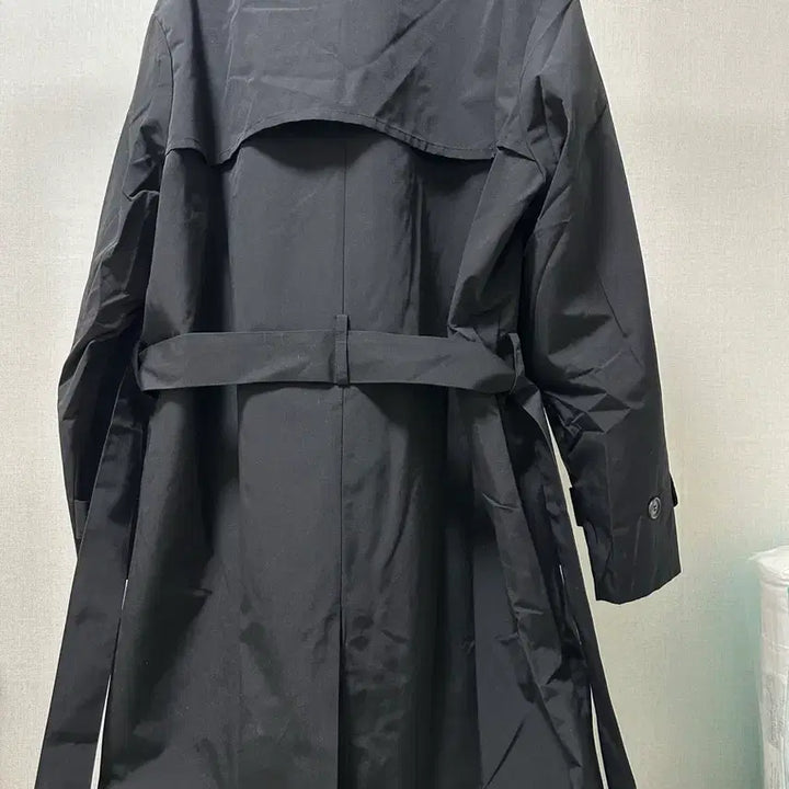 [BUNJANG] Black Double Button Trench Coat / (새상품) 블랙 더블 버튼 트렌치 코트