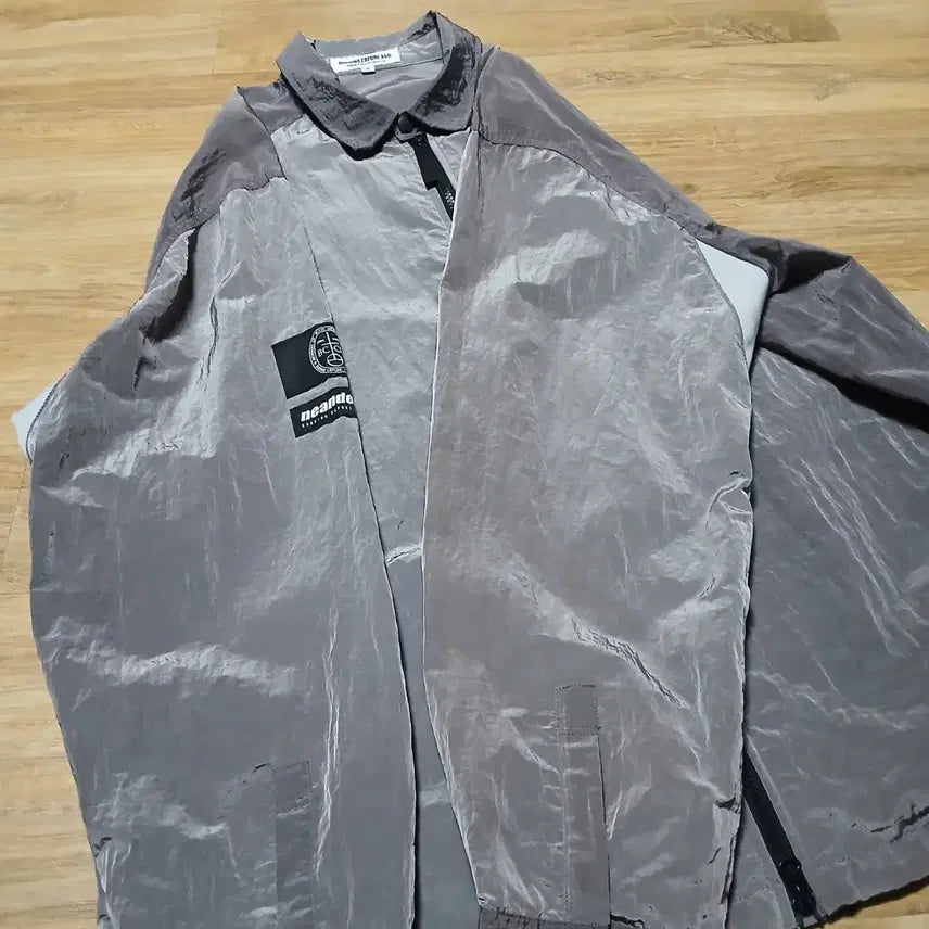 [BUNJANG] Burning Capone Nylon Metal Windbreaker Two-Way Jacket / 버닝카포네 나일론 메탈 바람막이 투웨이 자켓