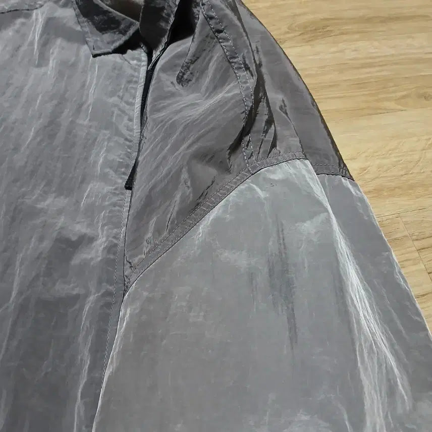 [BUNJANG] Burning Capone Nylon Metal Windbreaker Two-Way Jacket / 버닝카포네 나일론 메탈 바람막이 투웨이 자켓