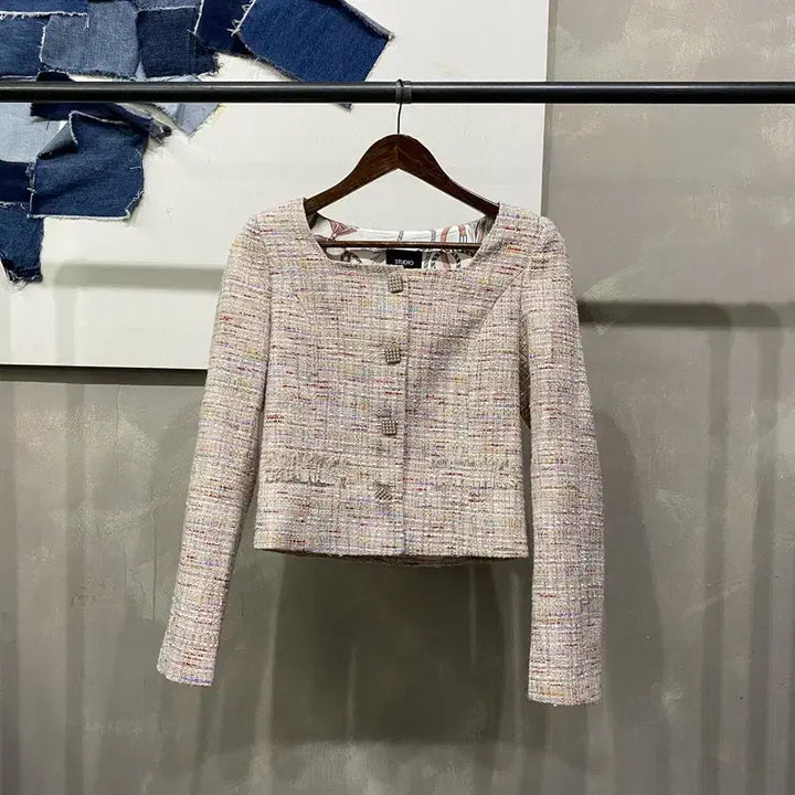 [BUNJANG] Unbranded Tweed Jacket / (85) 랩 스튜디오 여성 캐주얼 진주버튼 트위드 자켓