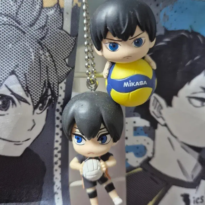 [BUNJANG] Haikyuu Kageyama Mini Figure Keyring Bundle Set / 하이큐 카게야마 미니 피규어 키링 2종 일괄