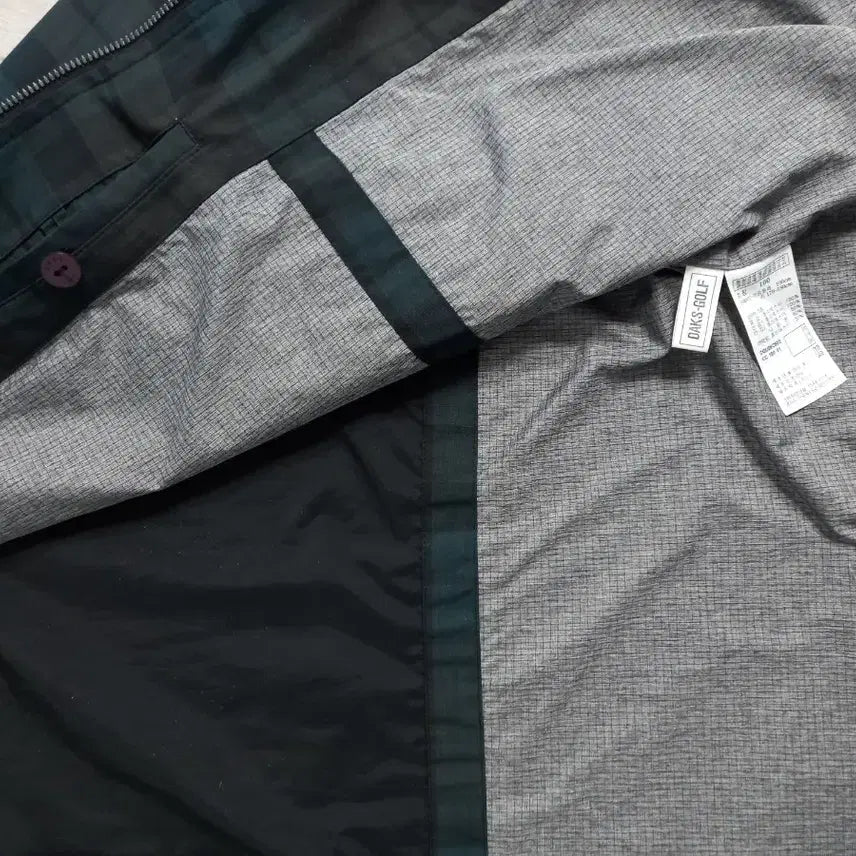 [BUNJANG] Daks Men's Check Pattern Zip-Up Jacket / 닥스 체크 패턴 남성용 집업 자켓100