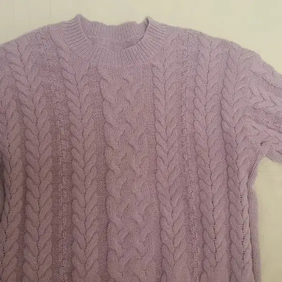 [BUNJANG] Generic Cable Knit Sweater - Pink / 케이블 니트