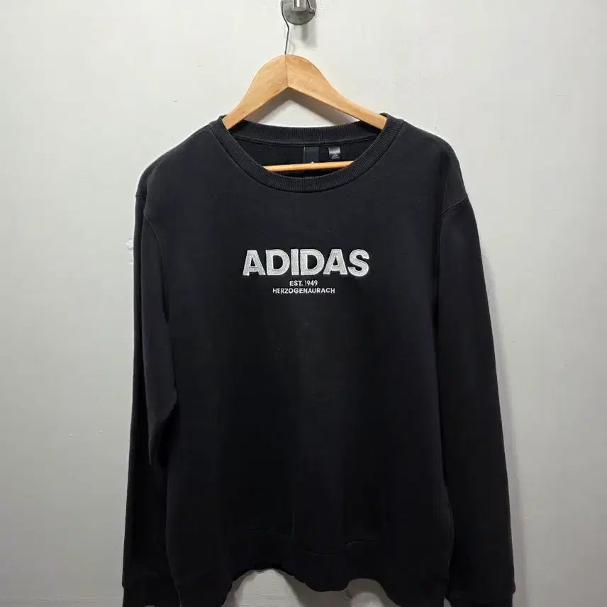 [BUNJANG] Adidas Black Men's Sweatshirt 2XL / 아디다스 블랙 맨투맨 티셔츠 2XL