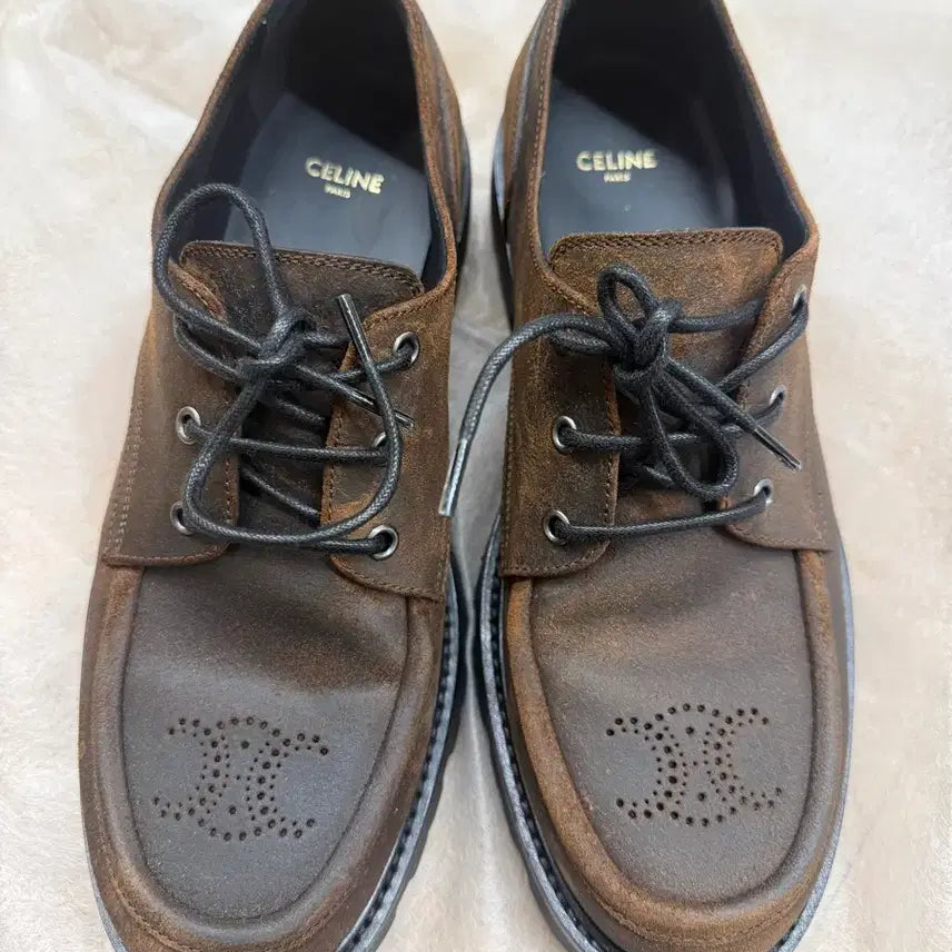 [BUNJANG] Celine Triomphe Margaret Waxed Derby Shoes / 셀린느 트리오페 마거릿 왁스드 더비 43