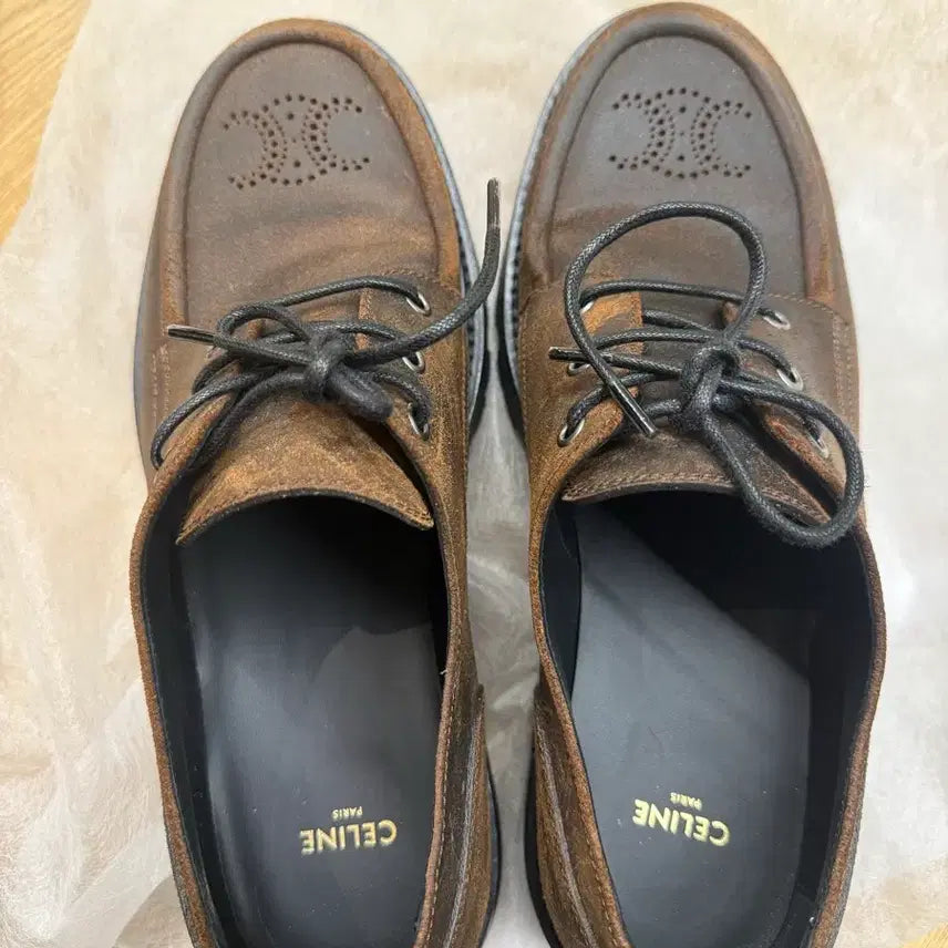 [BUNJANG] Celine Triomphe Margaret Waxed Derby Shoes / 셀린느 트리오페 마거릿 왁스드 더비 43