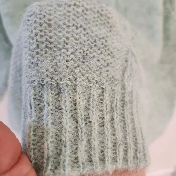 [BUNJANG] Alpaca Wool Knit Top / 알파카 퍼프소매 울 니트 / 봄신상 페미닌 고급 꽈배기 케이블 이너 반팔