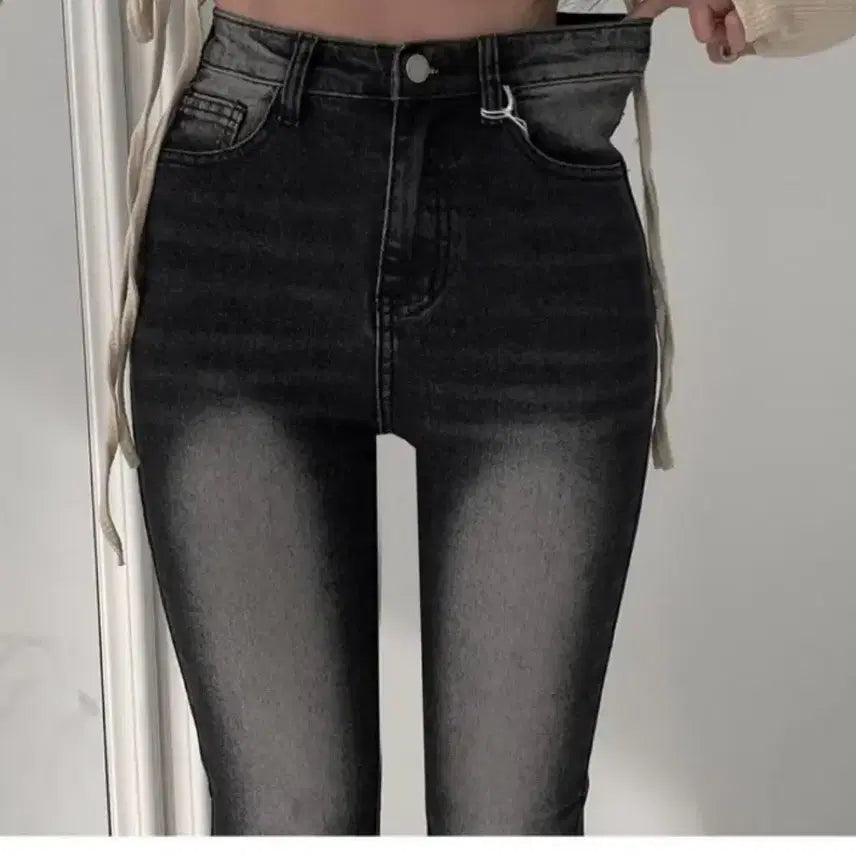 [BUNJANG] Black Washed Jeans S Size / 흑청 부츠컷 워싱 팬츠