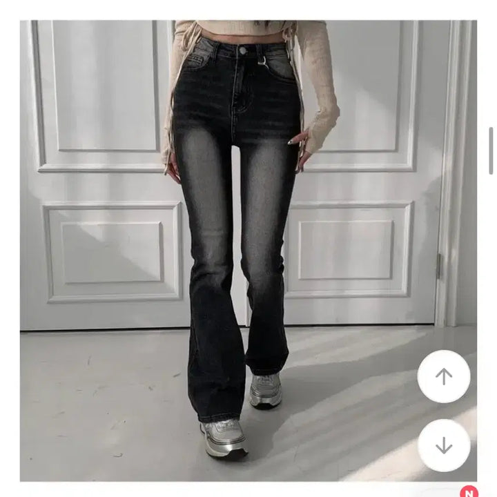 [BUNJANG] Black Washed Jeans S Size / 흑청 부츠컷 워싱 팬츠