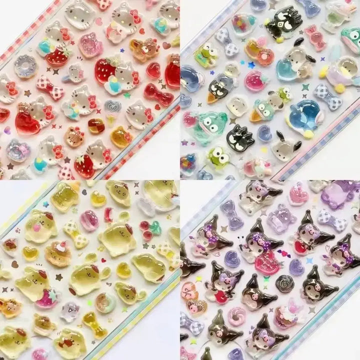 [BUNJANG] Sanrio Bonbon Drop 3D Crystal Sticker / 최저가) 산리오 봉봉드롭 유리알 3D 스티커 헬로키티 한교동