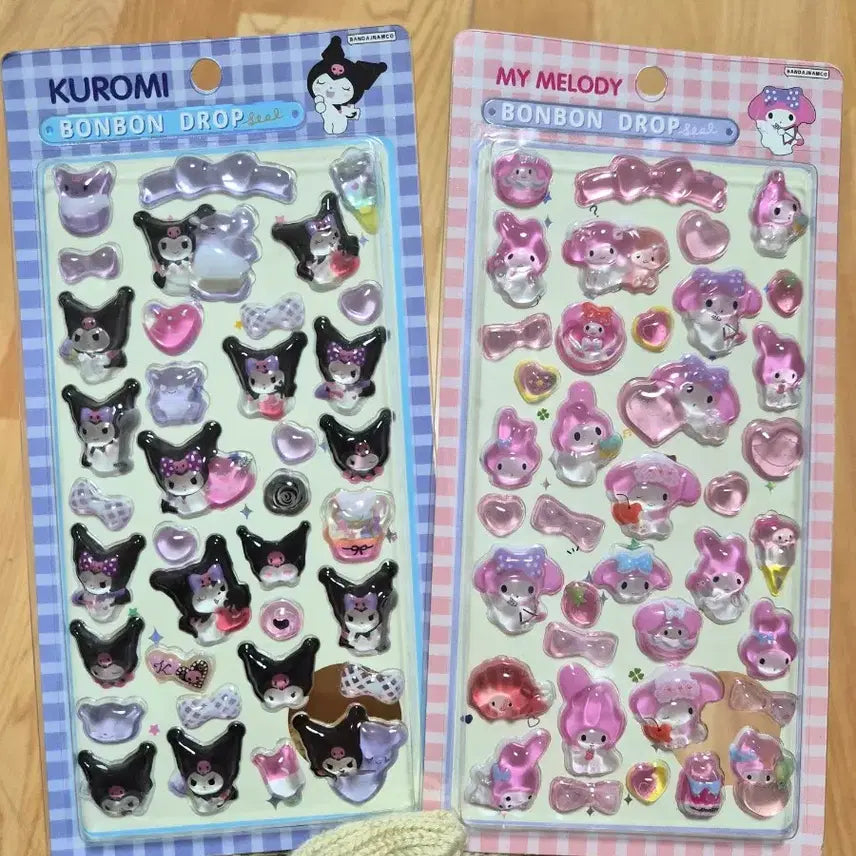 [BUNJANG] Sanrio Bonbon Drop 3D Crystal Sticker / 최저가) 산리오 봉봉드롭 유리알 3D 스티커 헬로키티 한교동