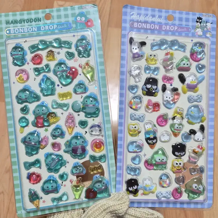 [BUNJANG] Sanrio Bonbon Drop 3D Crystal Sticker / 최저가) 산리오 봉봉드롭 유리알 3D 스티커 헬로키티 한교동