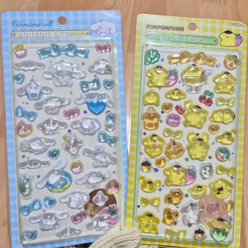 [BUNJANG] Sanrio Bonbon Drop 3D Crystal Sticker / 최저가) 산리오 봉봉드롭 유리알 3D 스티커 헬로키티 한교동