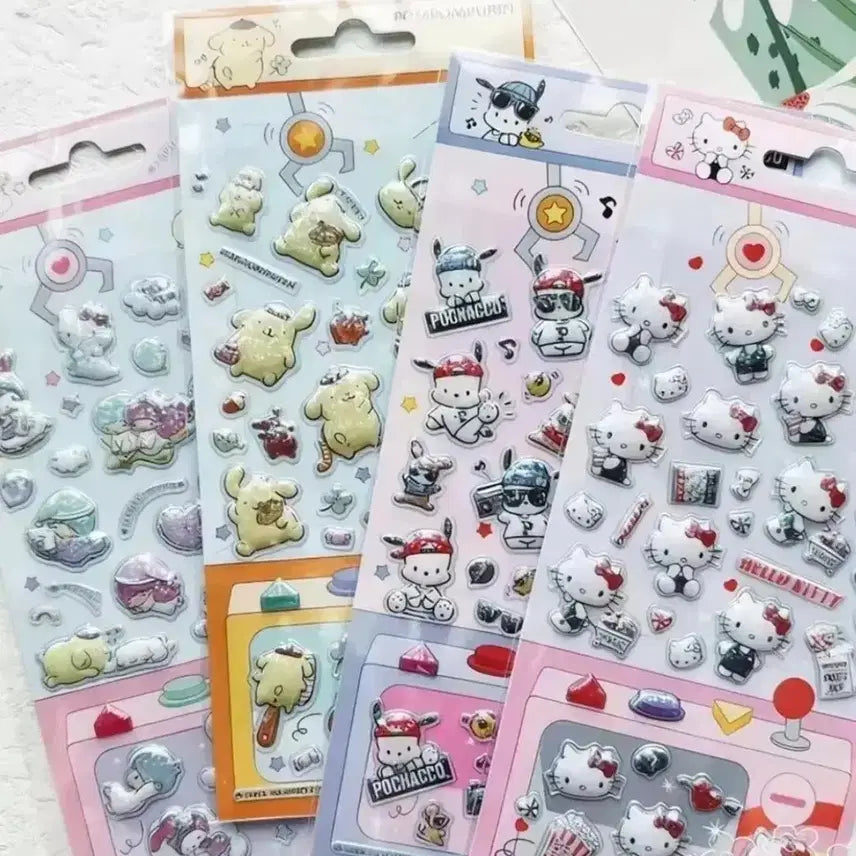 [BUNJANG] Sanrio Bonbon Drop 3D Crystal Sticker / 최저가) 산리오 봉봉드롭 유리알 3D 스티커 헬로키티 한교동