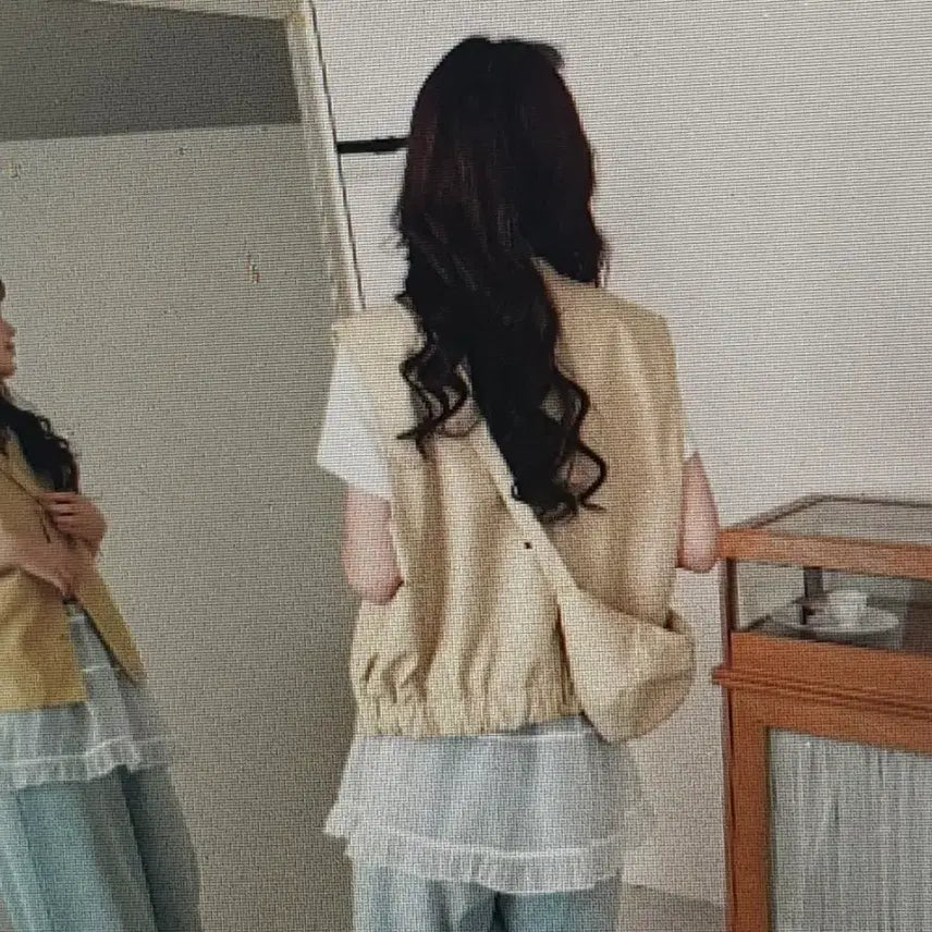 [BUNJANG] Layered Leather Vest + Bag Set (4 Colors) / (해외배송) 레이어드 레더 조끼 + 가방 세트 (4색)