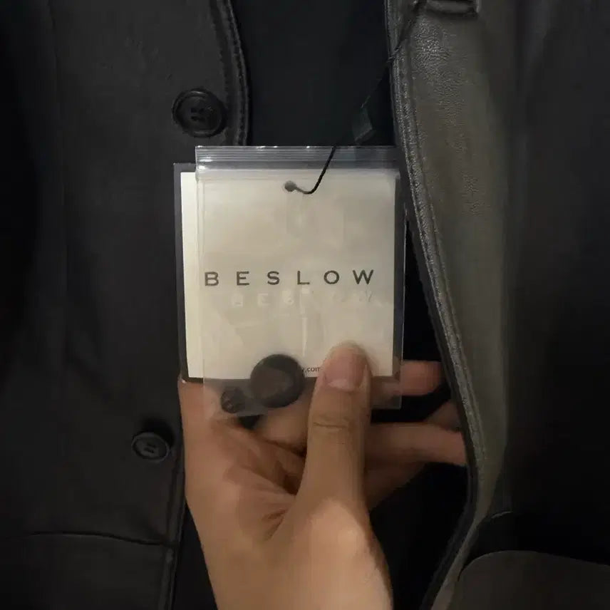 [BUNJANG] Beslow Collarless Leather Jacket Black M / 비슬로우 COLLARLESS JACKET LEATHER BLACK M 사