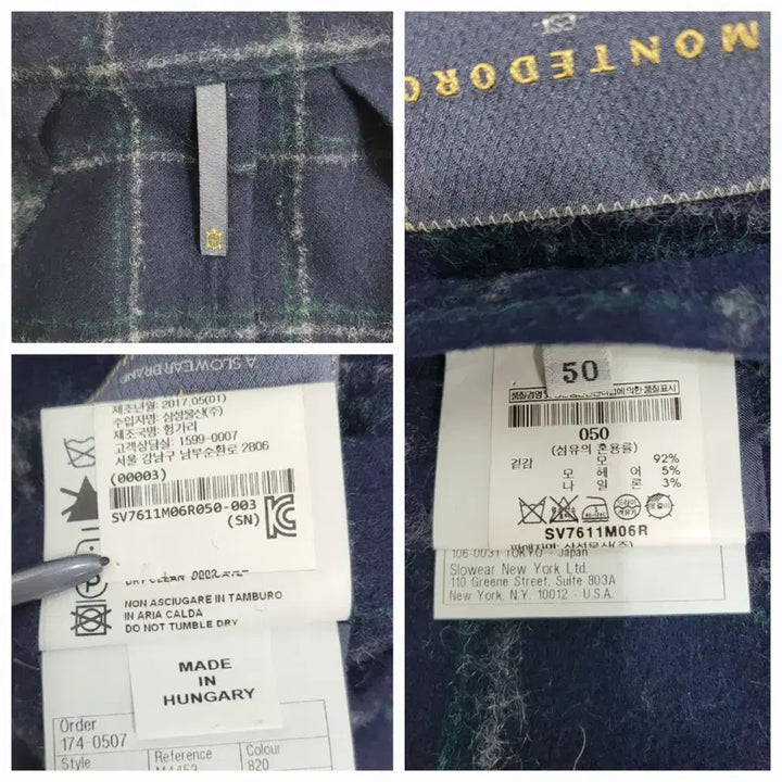 [BUNJANG] MONTEDORO Wool Check Jacket Men's 50 (Fits 100) / MONTEDORO 몬테도로 울 체크 자켓 / 남 50 (추천 100)