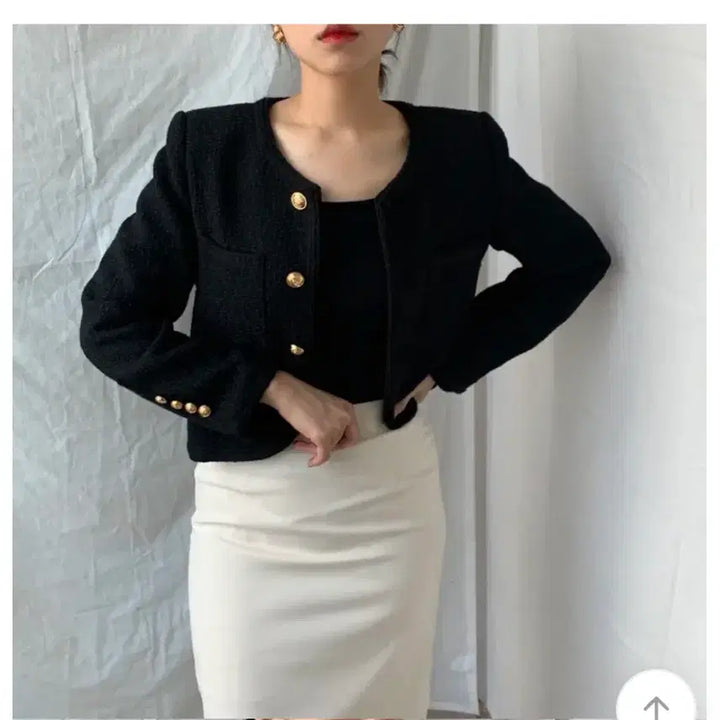 [BUNJANG] Black Tweed Jacket S / 트위드자켓 블랙 s