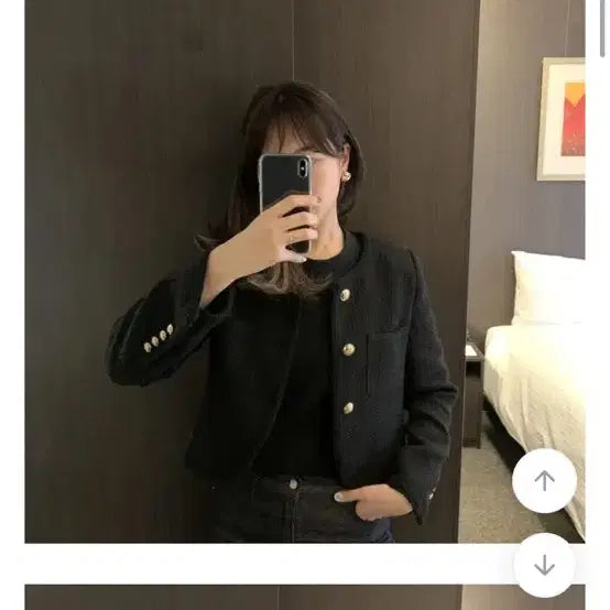 [BUNJANG] Black Tweed Jacket S / 트위드자켓 블랙 s