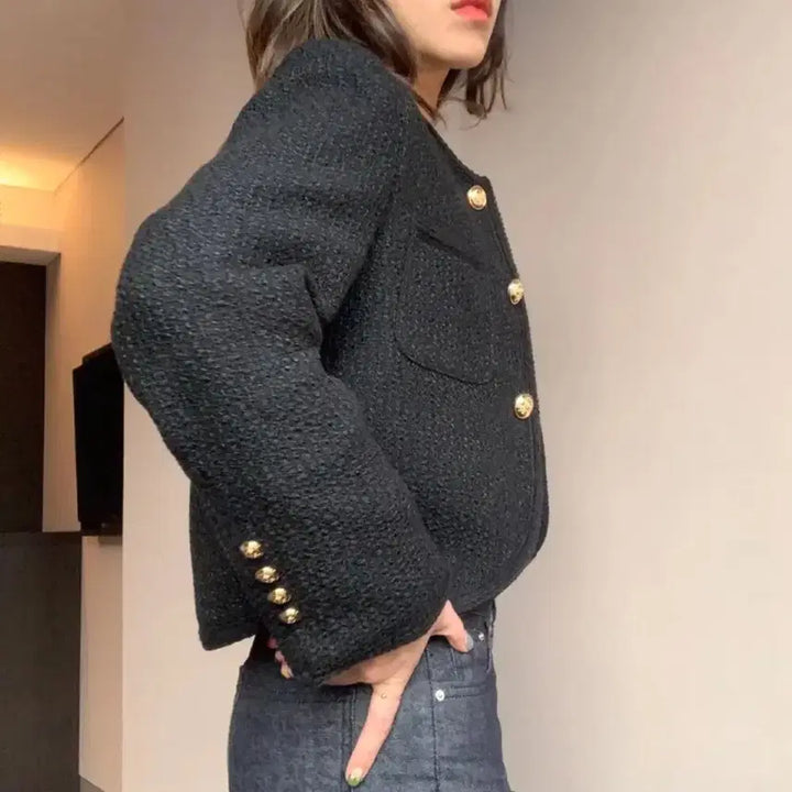 [BUNJANG] Black Tweed Jacket S / 트위드자켓 블랙 s