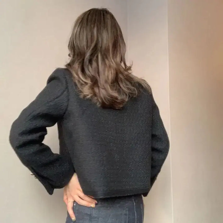 [BUNJANG] Black Tweed Jacket S / 트위드자켓 블랙 s