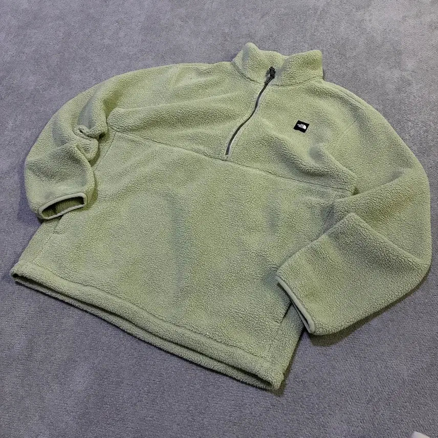 [SOLD OUT] 노스페이스 뽀글이 플리스 하프집업 연두색 m
