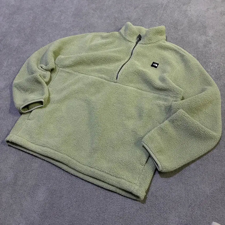 [SOLD OUT] 노스페이스 뽀글이 플리스 하프집업 연두색 m