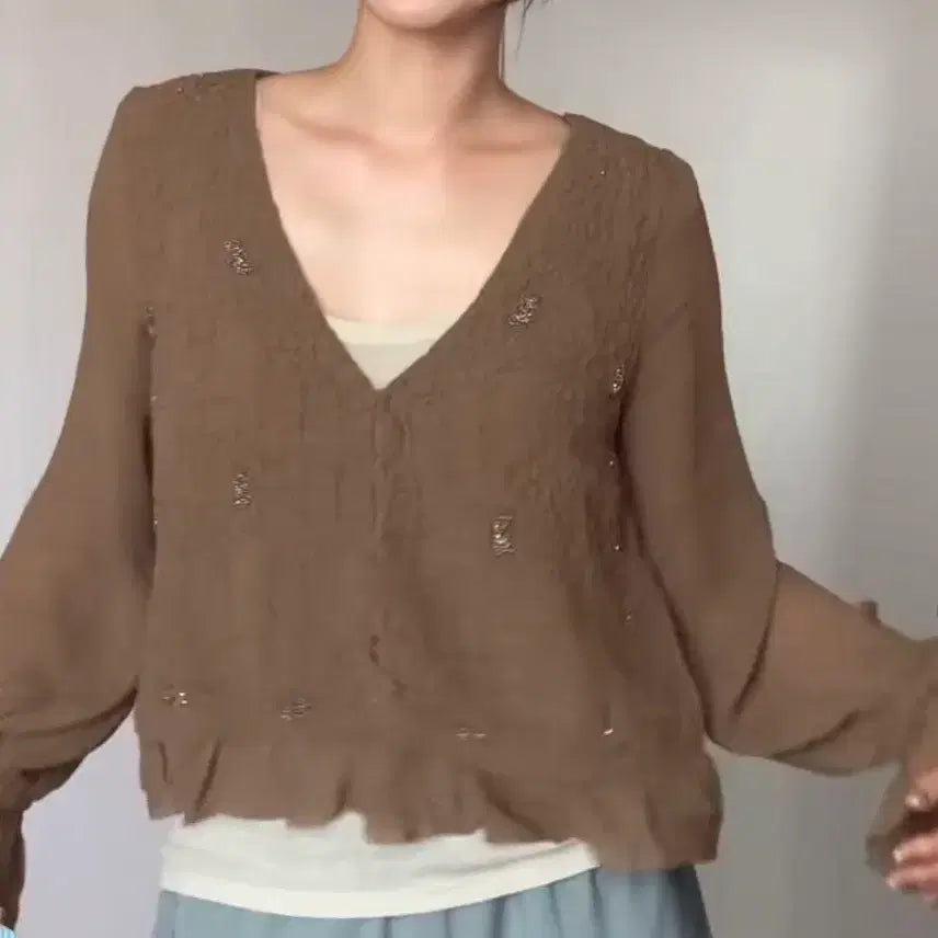 [BUNJANG] Massimo Dutti Frill Blouse (M) / (새상품) 마시모두띠 프릴 블라우스(M)