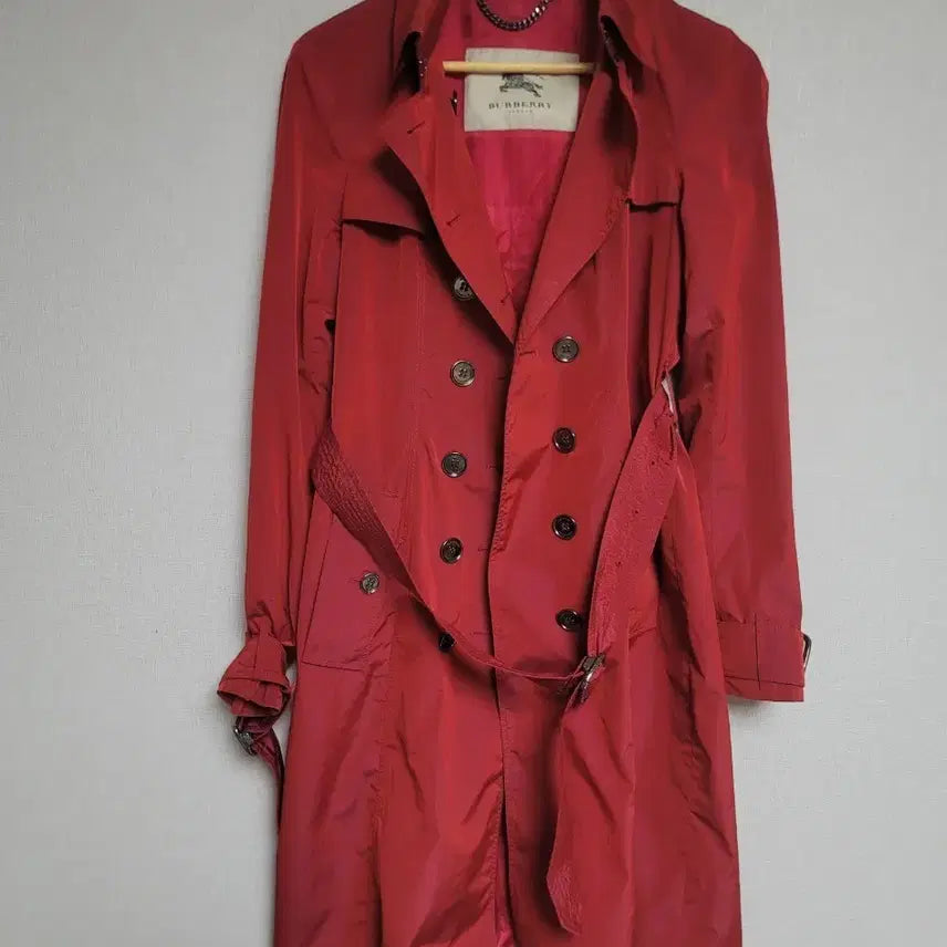 [BUNJANG] Burberry Red Trench Coat UK8 / 버버리 레드 트렌치 코트 여성용.uk8