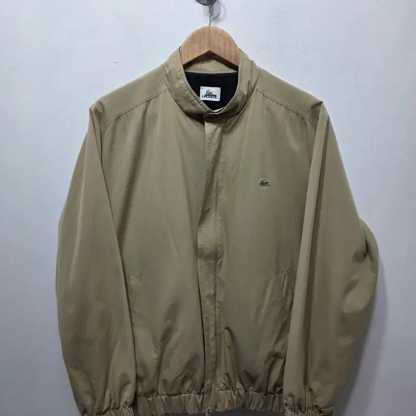 [BUNJANG] Lacoste Beige Bomber Jacket M / 라코스테 베이지 봄버 자켓 블루종 자켓 M