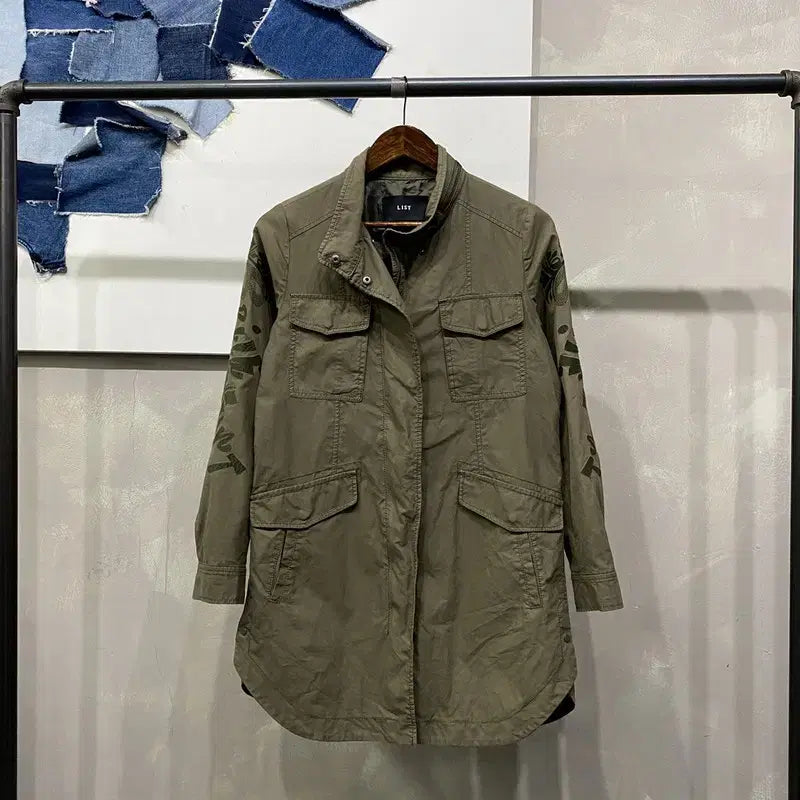 [BUNJANG] Unbranded Women's Military Field Long Jacket / (85) 리스트 여성 밀리터리 캐주얼 필드 롱 야상 자켓