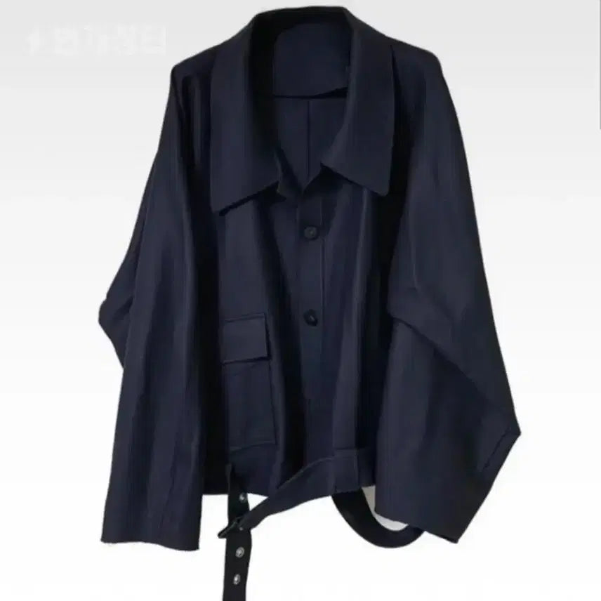 [BUNJANG] Rbu Belted Blouson Navy / rbu 벨티드 블루종 네이비