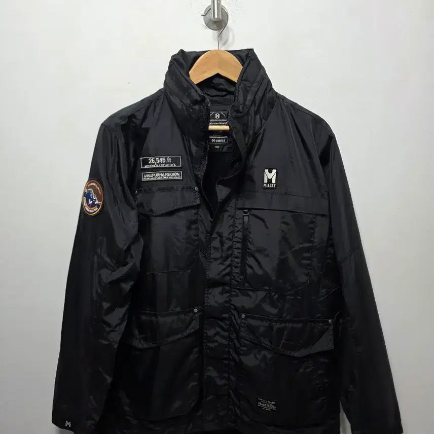 [SOLD OUT] 밀레 블랙 바람막이 자켓 점퍼 100사이즈