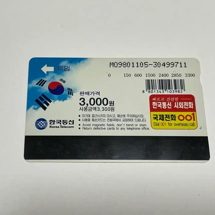 [BUNJANG] Unspecified Group 98 France World Cup Commemorative Phone Card / 공중전화카드 98 프랑스 월드컵 축구 본선 진출 기념