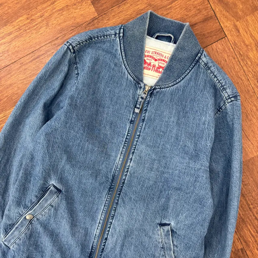 [BUNJANG] Levi's Denim Blouson Jacket / S 리바이스 데님 블루종 집업 자켓