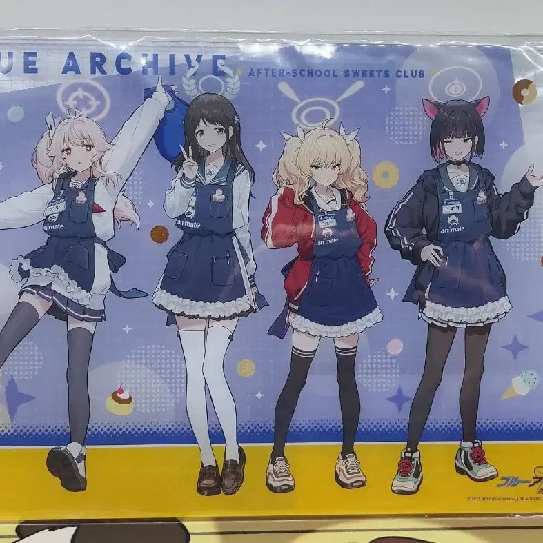 [BUNJANG] Blue Archive After-School Dessert Club Clear Art Acrylic Panel / 블루 아카이브 애니메이트 방과후 디저트부 클리어 아트 아크릴 패널