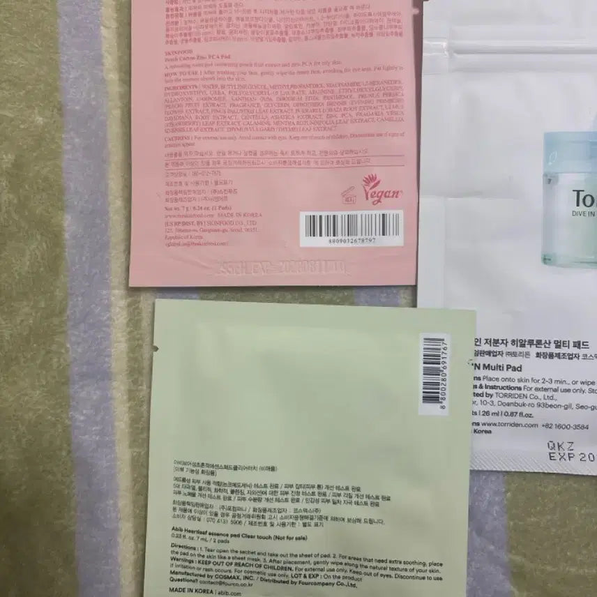 [BUNJANG] Abib Heartleaf Essence Pad Bundle Set / 아비브 어성초 흔적 에센스 패드 (사진보이는 구성 모두 일괄)