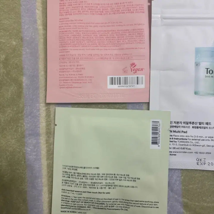 [BUNJANG] Abib Heartleaf Essence Pad Bundle Set / 아비브 어성초 흔적 에센스 패드 (사진보이는 구성 모두 일괄)