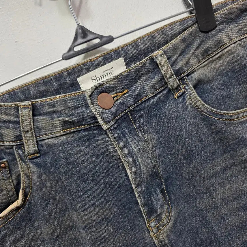 [BUNJANG] SHINe Vintage Washed Denim Bootcut Jeans / SHINe 빈티지 워싱 데님 부츠컷 여성 S