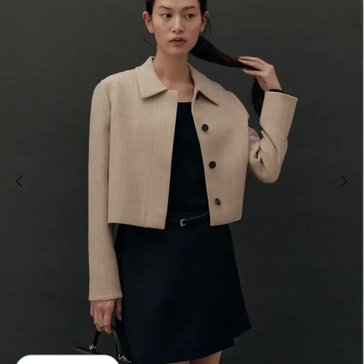 [BUNJANG] Sie Chloe Wool Crop Jacket (Oatmeal Beige) / Sie 시에 클로이 울크롭자켓(오트밀베이지)