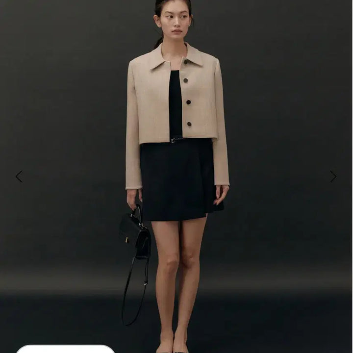 [BUNJANG] Sie Chloe Wool Crop Jacket (Oatmeal Beige) / Sie 시에 클로이 울크롭자켓(오트밀베이지)