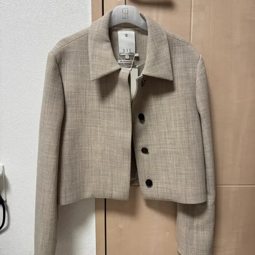 [BUNJANG] Sie Chloe Wool Crop Jacket (Oatmeal Beige) / Sie 시에 클로이 울크롭자켓(오트밀베이지)