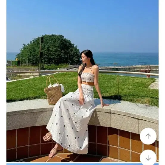 [BUNJANG] Vacation Look Top Skirt Set / 휴가룩 탑 스커트 세트