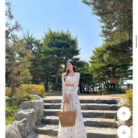 [BUNJANG] Vacation Look Top Skirt Set / 휴가룩 탑 스커트 세트