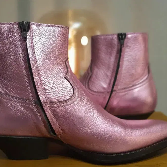 [SOLD OUT] 생로랑 메탈릭 산티아그 웨스턴 부츠