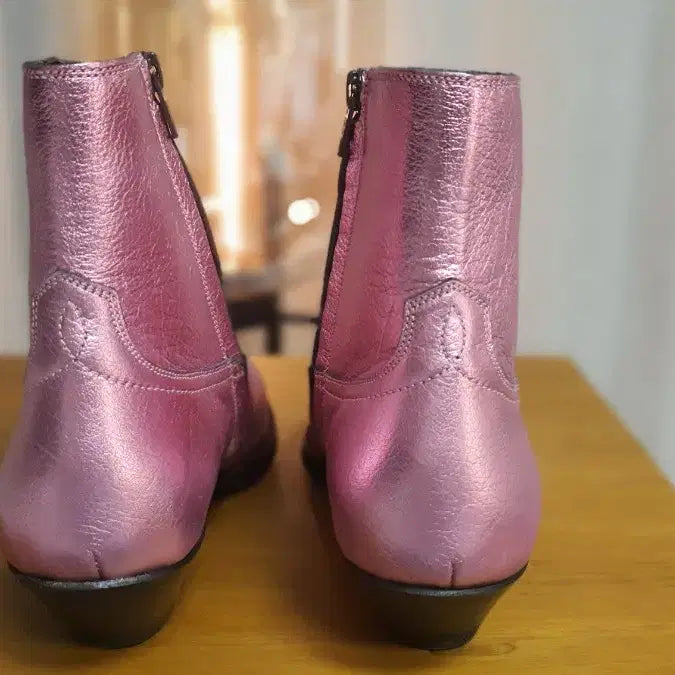 [SOLD OUT] 생로랑 메탈릭 산티아그 웨스턴 부츠