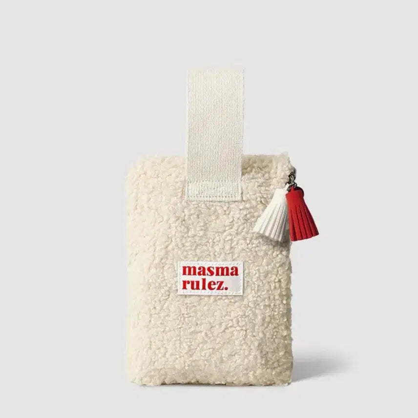 [BUNJANG] Masmarules Ppomppom Ivory Strap Pouch / 마스마룰즈 스트랩 파우치 -뽐뽐 아이보리