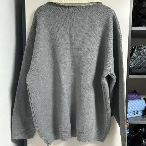 [BUNJANG] Vancouver Gray Collar Knit / 밴쿠버 카라 니트 그레이
