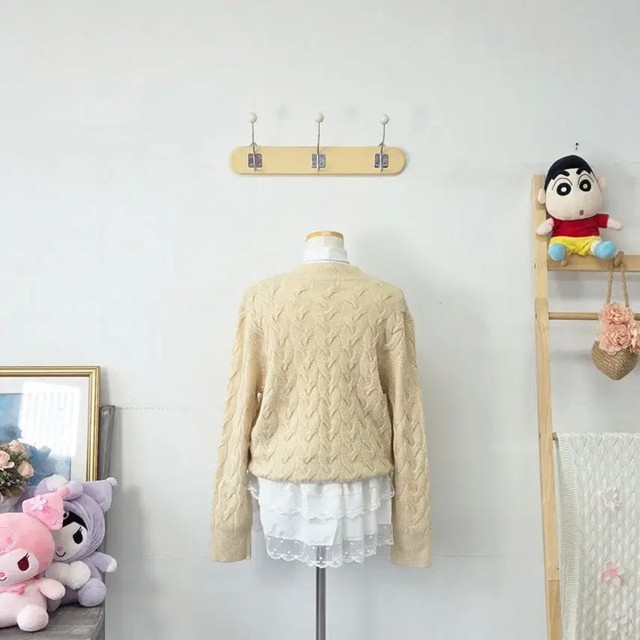 [BUNJANG] Cachrel Yellow Twinkle Knit / 빈티지 만원샵 Cachrel 옐로우 트윙클 니트