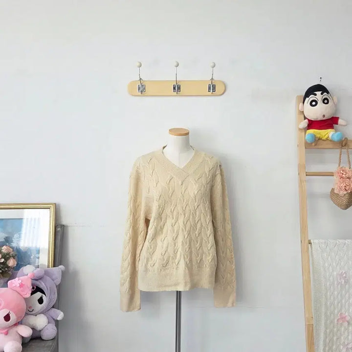 [BUNJANG] Cachrel Yellow Twinkle Knit / 빈티지 만원샵 Cachrel 옐로우 트윙클 니트